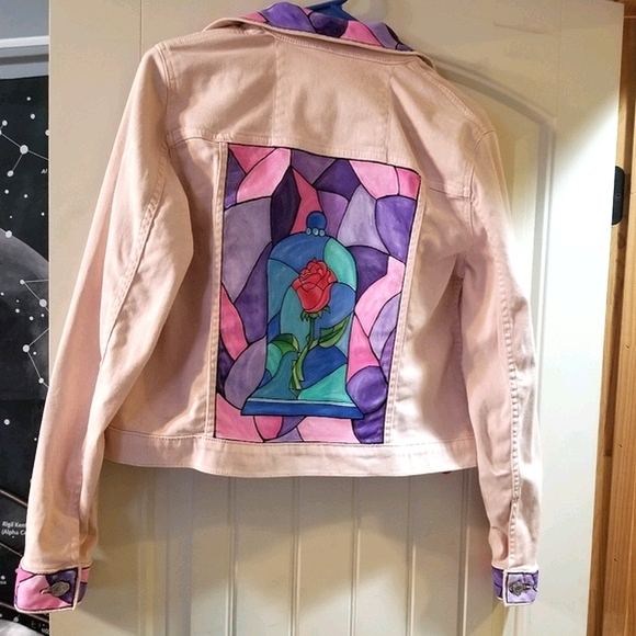 Michael Kors Jackets & Blazers - SALE! HP🌈 Michael Kors Hand Painted Denim Jacket